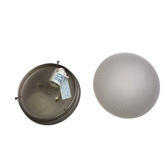 Ceiling Light Fixture Flushmount Flush Mount Round Circular GLobe Lamp Metal 6" - Picture 9 of 10
